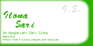 ilona sari business card